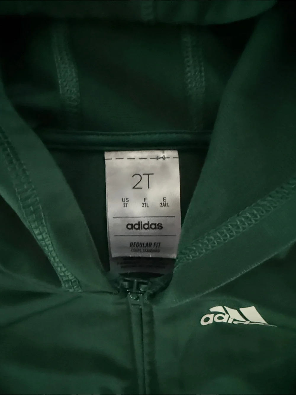 adidas Dark Green Kids Hoodie & Track Pants with White Stripes